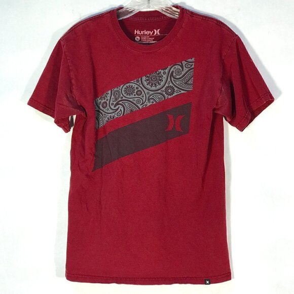 Hurley Other - Hurley Small Bandana PatternTee Short Sleeve Maroon T Shirt